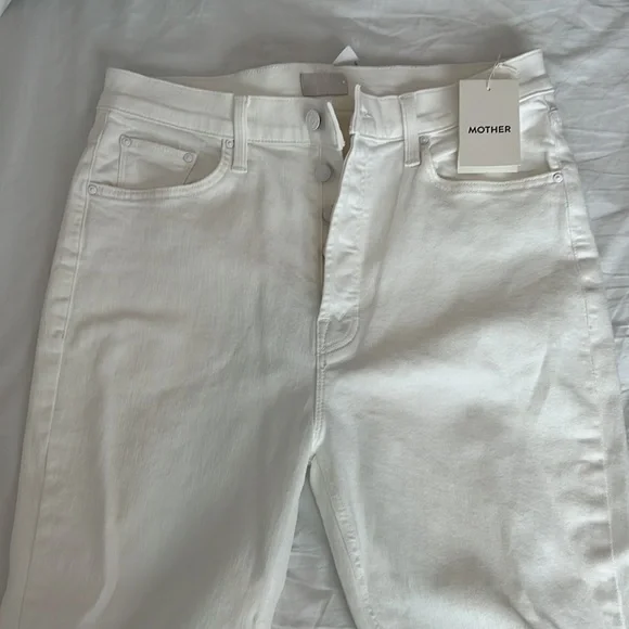 MOTHER High Rise White Jeans - Picture 6 of 11